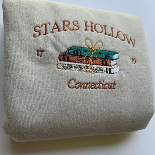 Stars Hollow Connecticut 1779 Embroidered Fall Sweatshirt Autumn Stars Hollow Apparel image 0