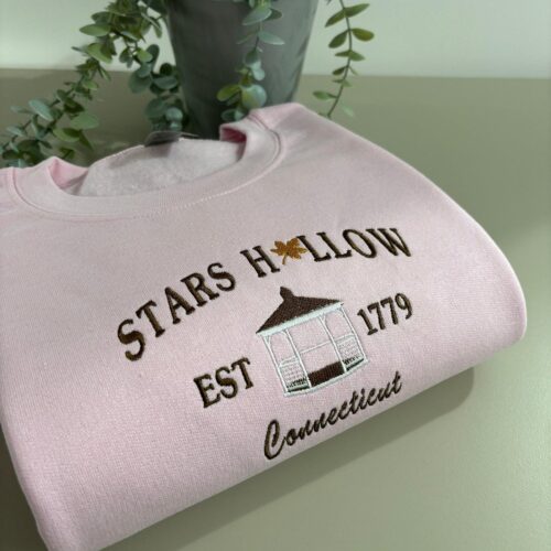 Stars Hollow Connecticut 1779 Embroidered Sweatshirt Fall Autumn Embroidery Cozy Seasonal Wear image 0