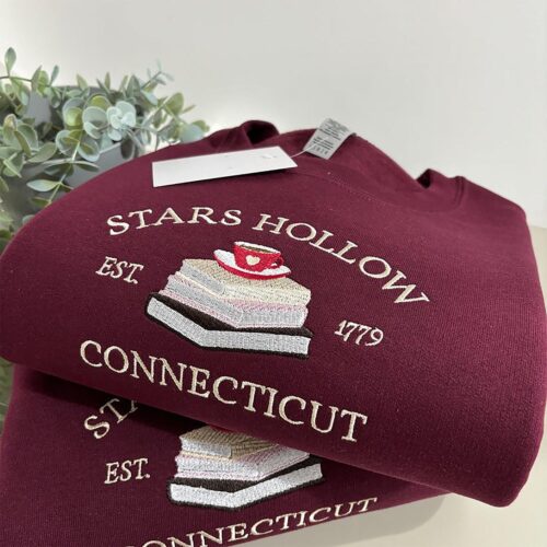 Stars Hollow 1779 Connecticut Embroidery Sweatshirt Fall Autumn Cozy Apparel image 0