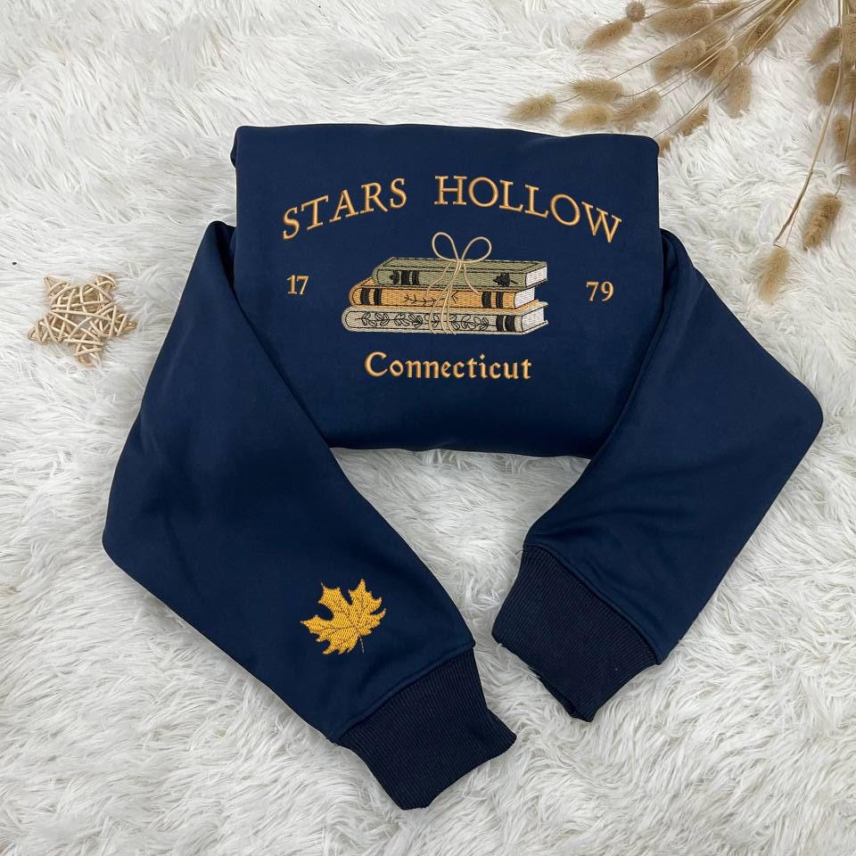 Stars Hollow Connecticut Embroidered Sweatshirt Gilmore Girls Hoodie Fall Bookish Shirt image 2