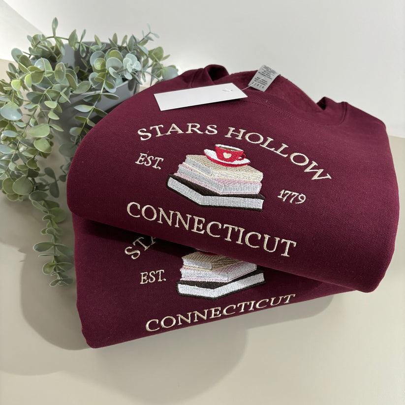 Stars Hollow 1779 Connecticut Embroidery Sweatshirt Fall Autumn Cozy Apparel image 1