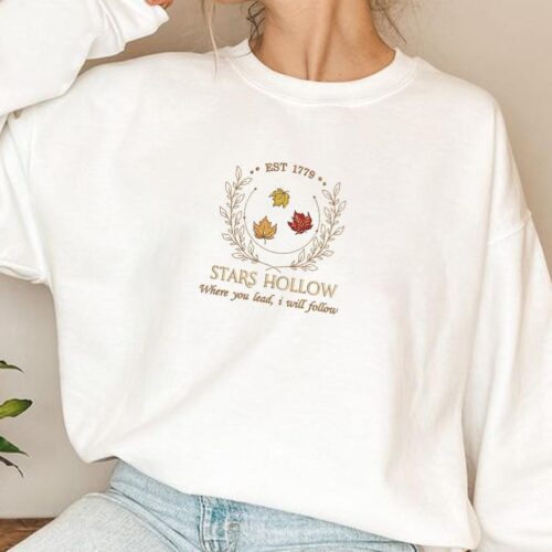 Stars Hollow Connecticut Embroidered Sweatshirt Gilmore Girls Hoodie Fall Bookish Shirt image 0