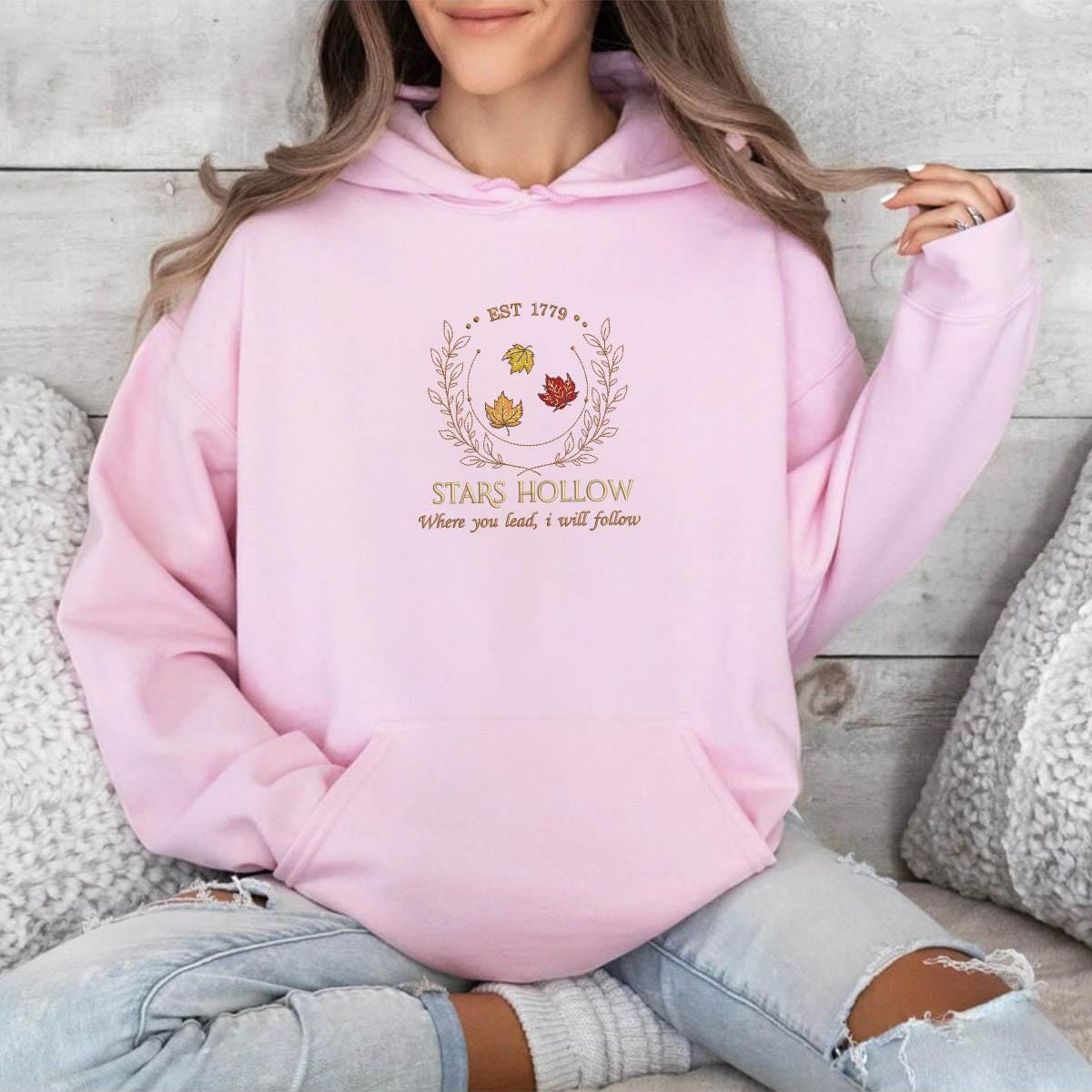 Stars Hollow Connecticut Embroidered Sweatshirt Gilmore Girls Hoodie Fall Bookish Shirt image 4