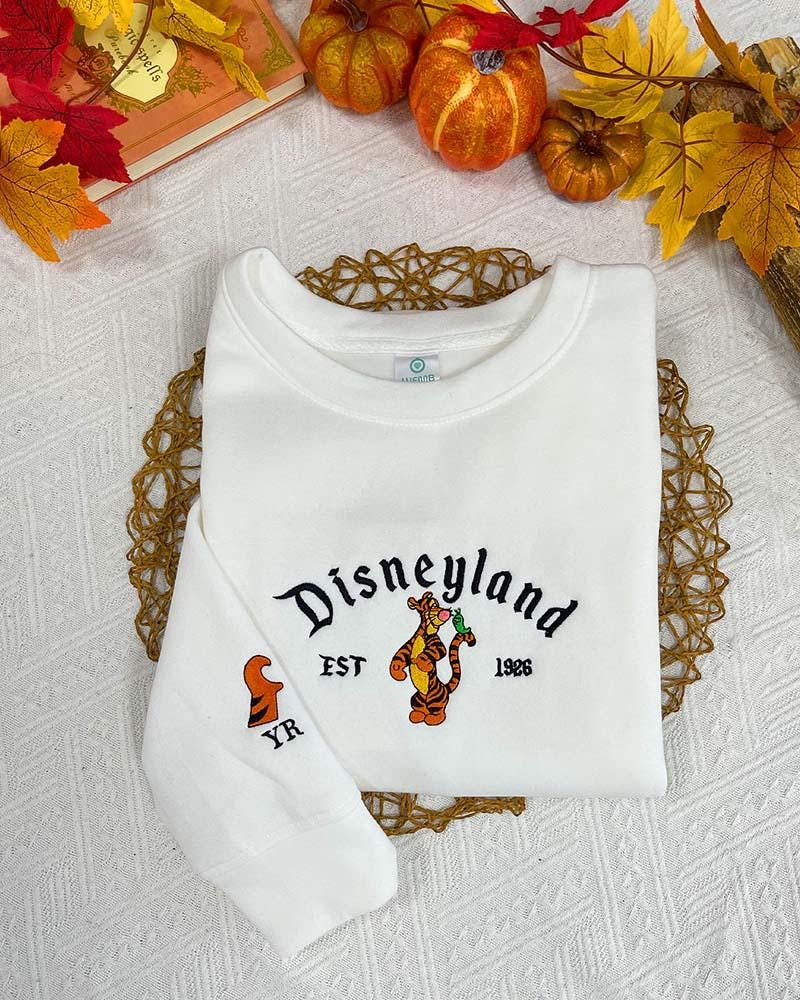 Winnie the Pooh Eeyore Tigger Embroidered Sweatshirt Cartoon Hoodie Movie Lovers Shirt image 2