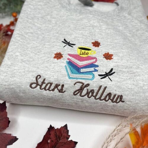 Stars Hollow 1779 Connecticut Embroidery Sweatshirt Fall Autumn Embroidered Pullover image 0