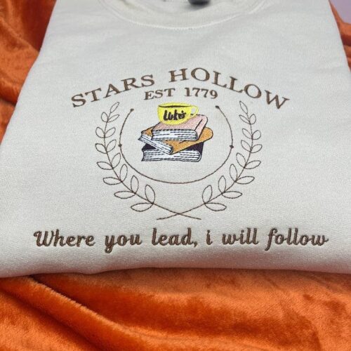 Stars Hollow Connecticut 1779 Embroidered Sweatshirt Fall & Autumn Embroidery Pullover image 0